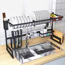 Estante para secar platos, organizador de cocina multifuncional